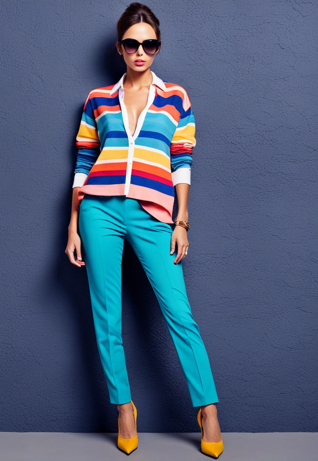 Colorful striped blouse