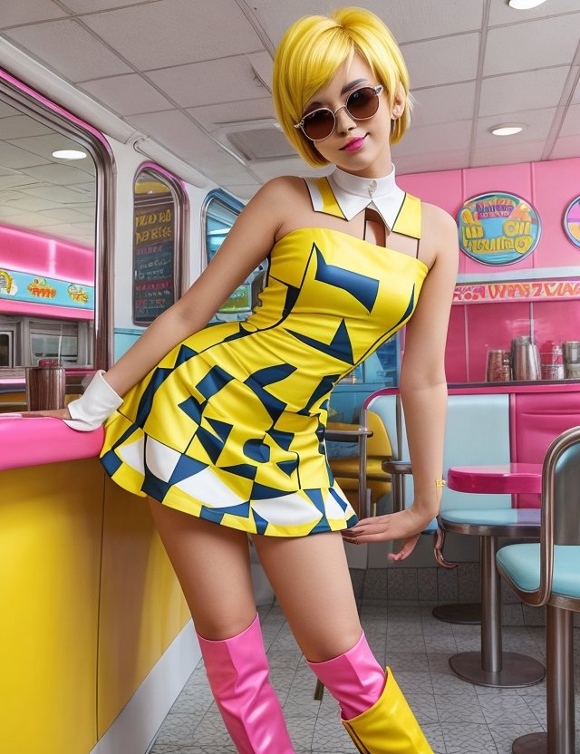 60s Glam Gets a Neon Makeover
