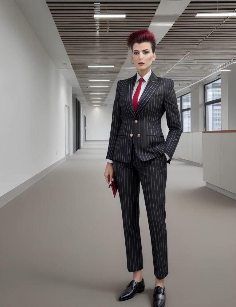 Professional Pinstripe Suit for Bold Businesswomen