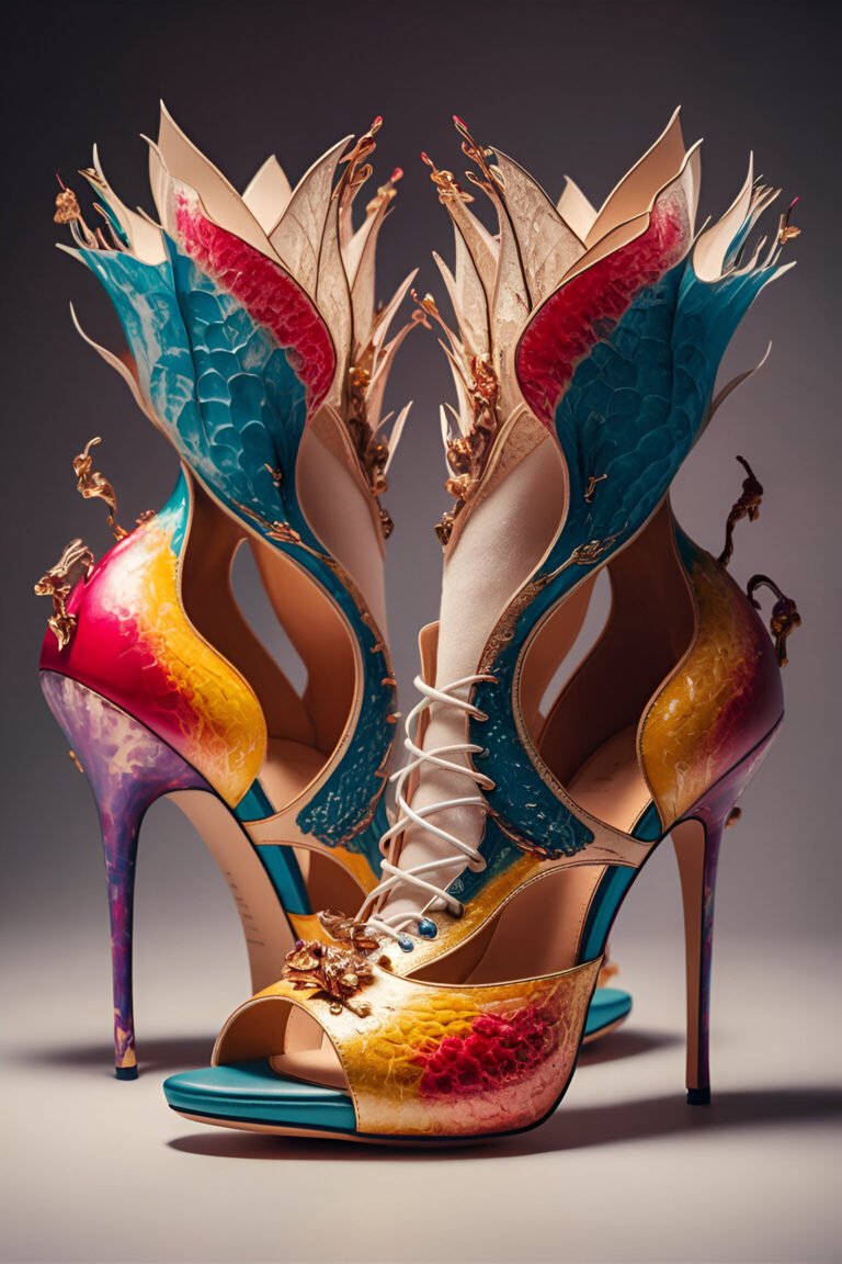 Colorful Fantasy: Floral Stilettos That Defy Gravity