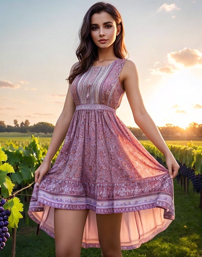 Bohemian Dream: Sunset Chic in the Vineyard