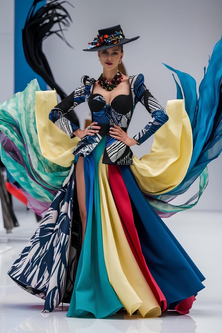 Carnival Chic: Bold Colors Meet Avant-Garde Design