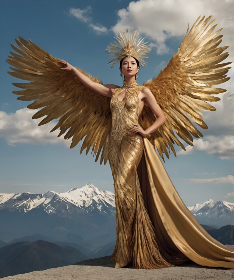 Golden Wings: Celestial Couture Soars to New Heights