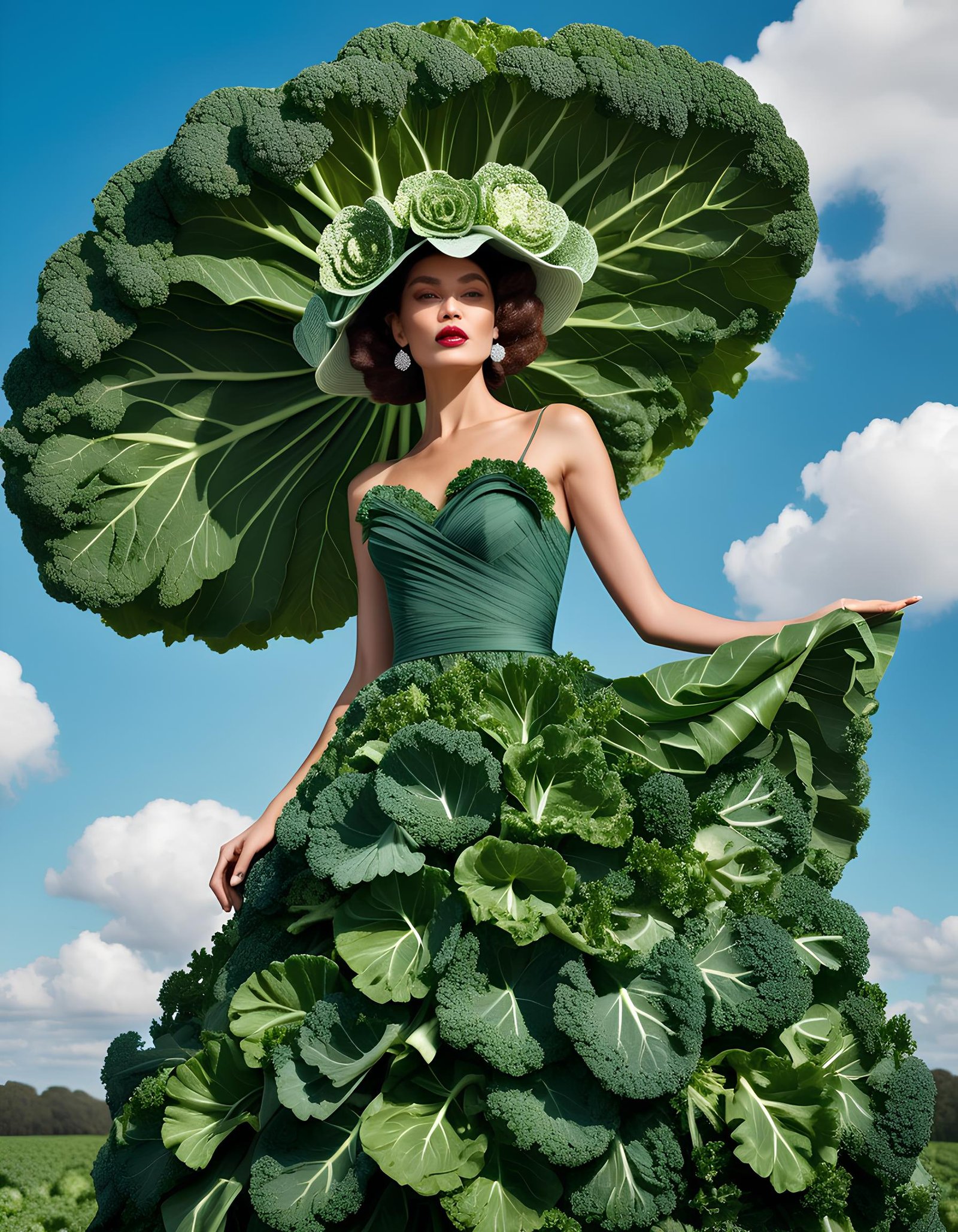 Garden Glamour: Haute Couture Kale Queen Reigns