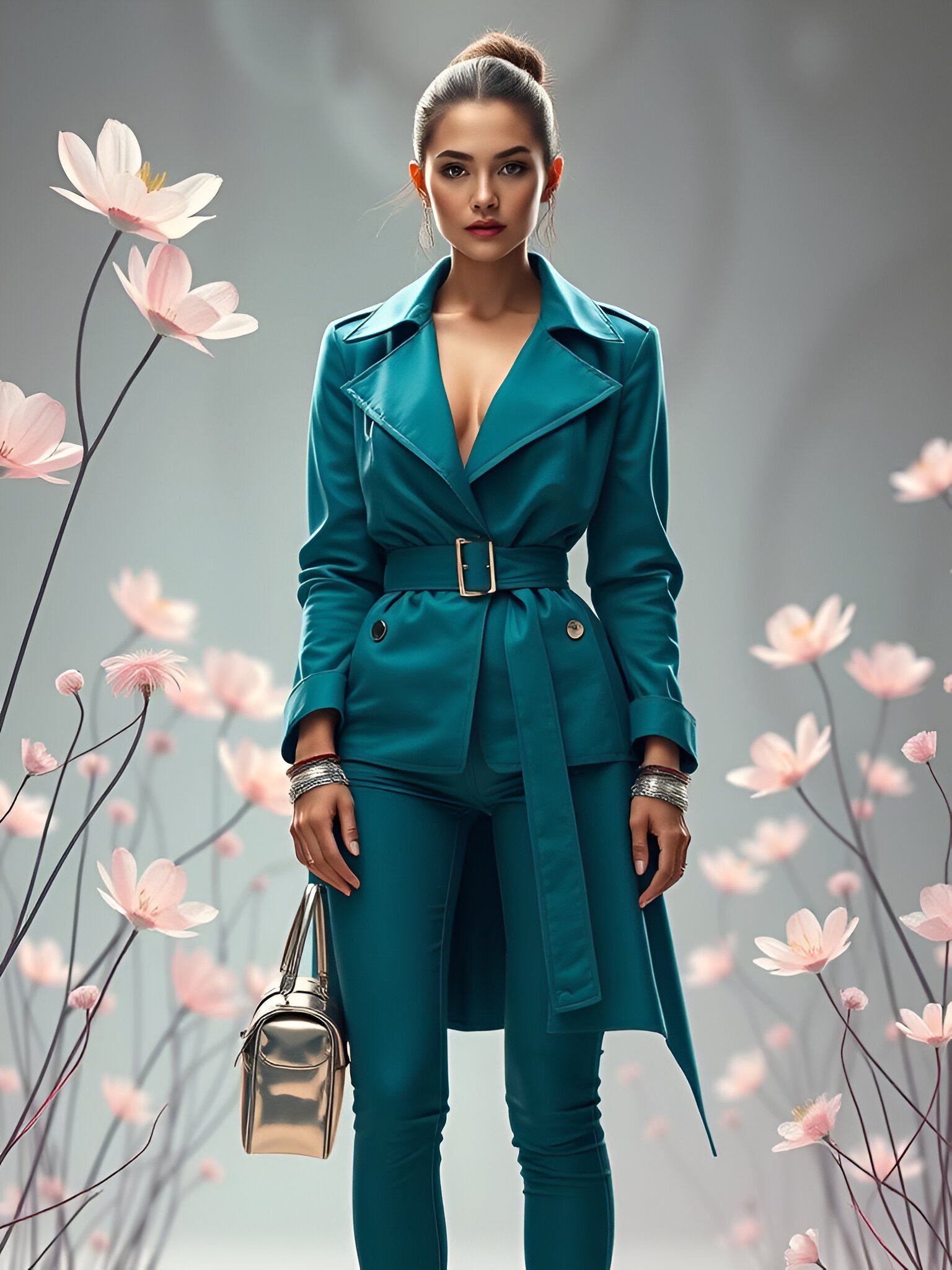 Chic Teal Trench Coat: Autumn’s Must-Have Outerwear