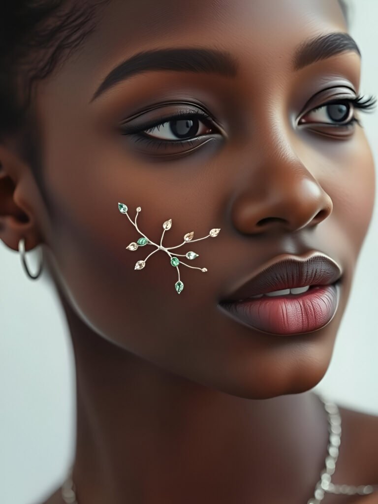 Ethereal Face Jewelry: Blooming Beauty Trend