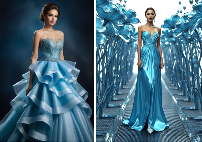 Ice Queen vs. Mermaid: Battle of Light Blue Evening Gowns