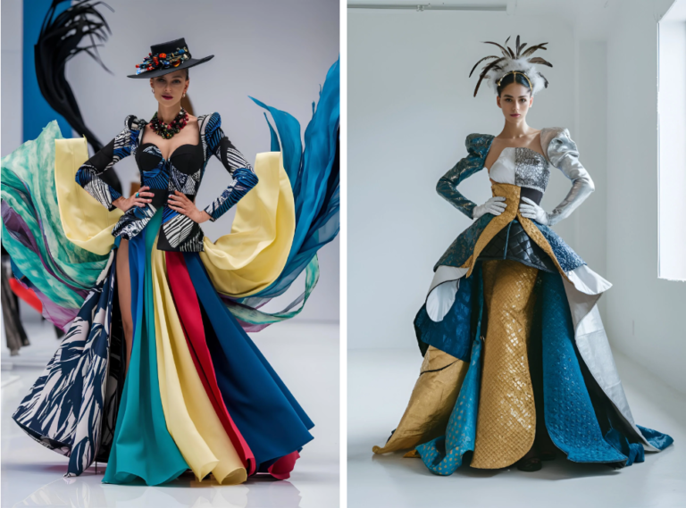 Avant-Garde Couture Battle: Rainbow vs Ice Queen Elegance